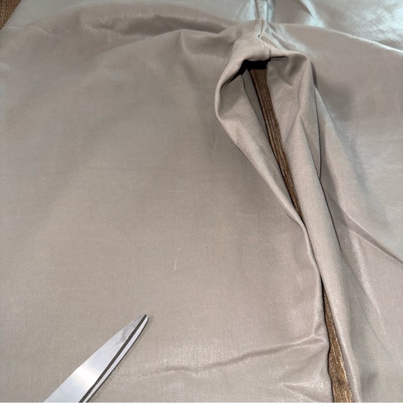 Massimo Dutti High Waisted Straight Leg Coated Trousers Size 6 Taupe 707 - Picture 12 of 12